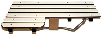 #229 ivory phenolic slated top ADA folding shower seat