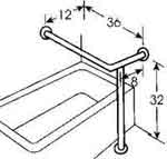 #51R bath tub grab bar